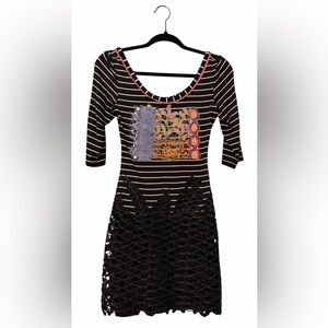 Save The Queen Striped Patchwork Dress Made in Italy